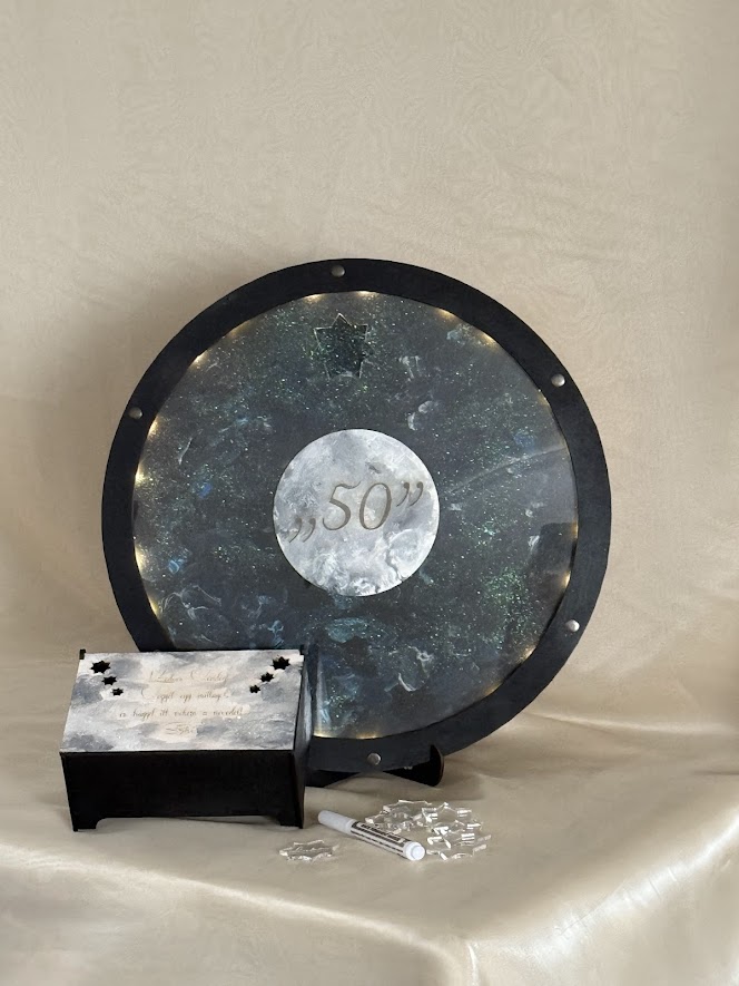 Egyedi születésnapi vendégkönyv – csillagokkal teli emlék