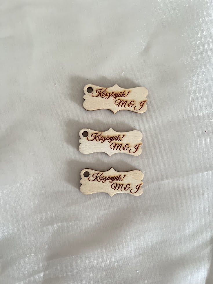 Fa biléta kísérőkártya – köszönetajándék mellé