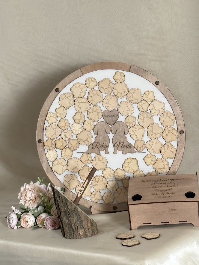 Tacskós esküvői vendégkönyv