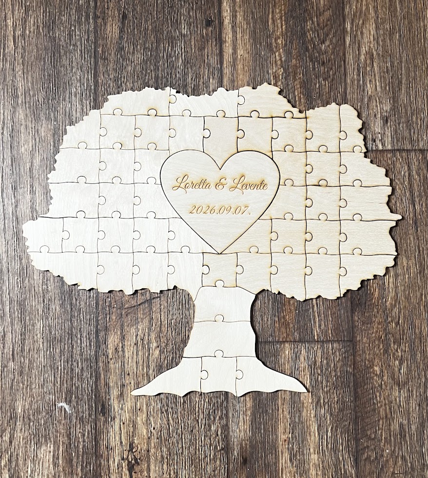 Életfa puzzle vendégkönyv