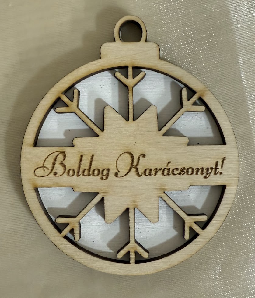 Hópihés karácsonyfadísz