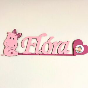 Lány vizilovacska névtábla a baba születési adataival