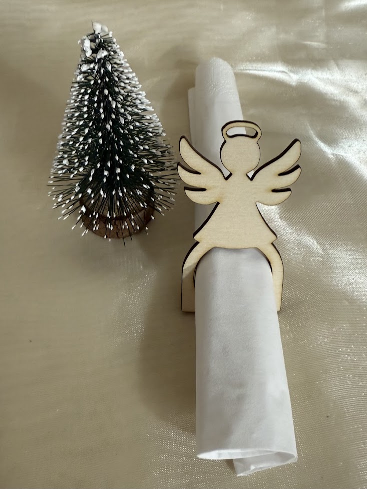 Karácsonyi szalvétagyűrű – egyedi, többféle mintával és színben