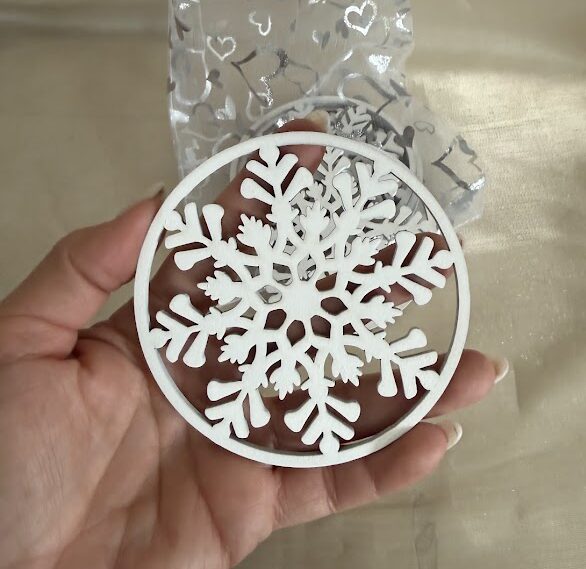 Hópihés fa poháralátét szett – 6 darabos téli/karácsonyi dekoráció és ajándék