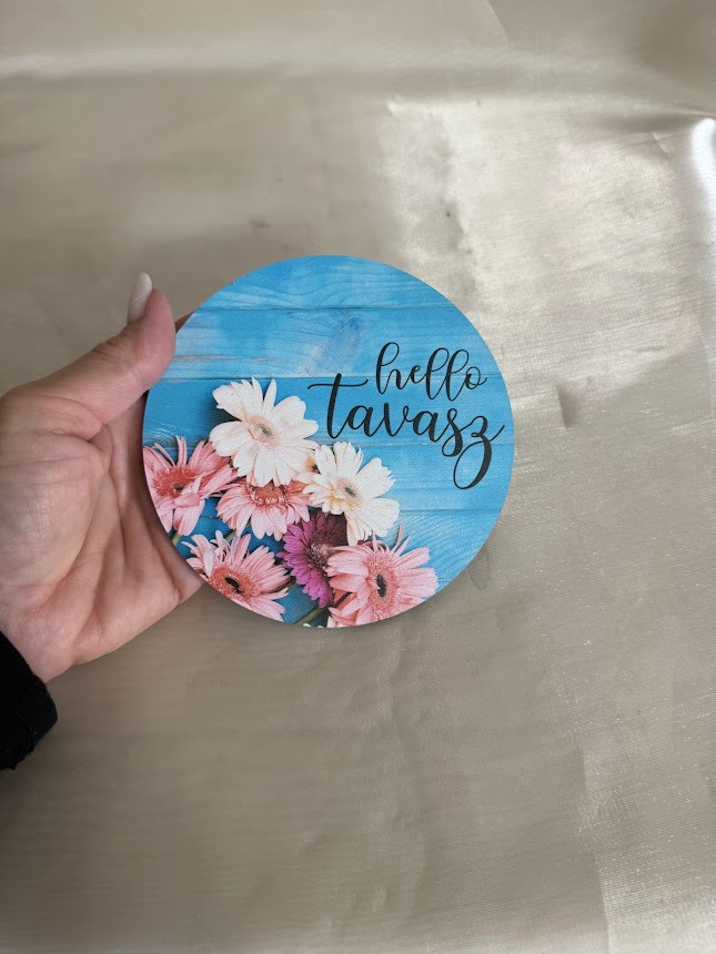 Hello tavasz - dekorációs tábla