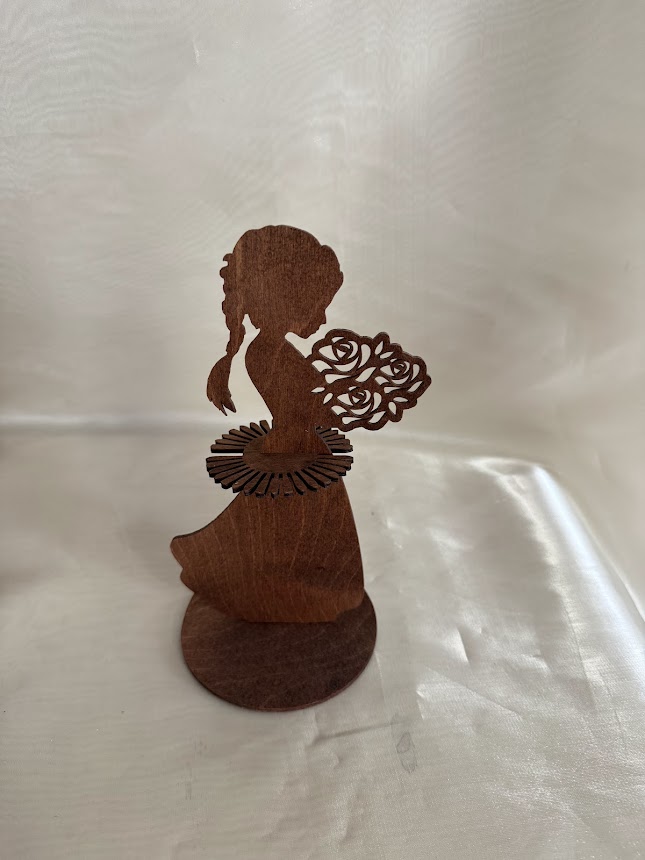 Menyasszonyos szalvétatartó, asztali dekor