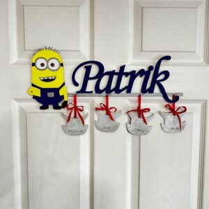 Mignon névtábla a baba születési adataival