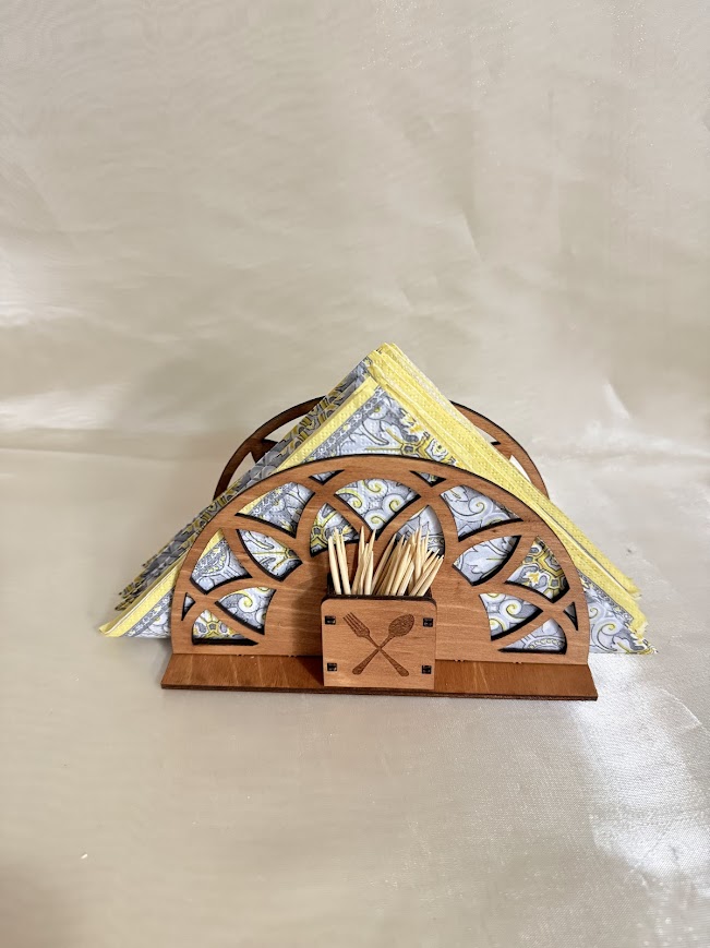 Dekoratív szalvétatartó fogpiszkálótartóval lótusz