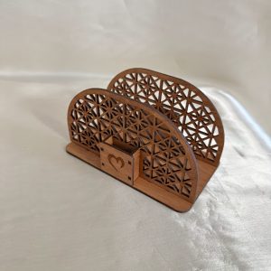 Dekoratív szalvétatartó fogpiszkálótartóval rácsos