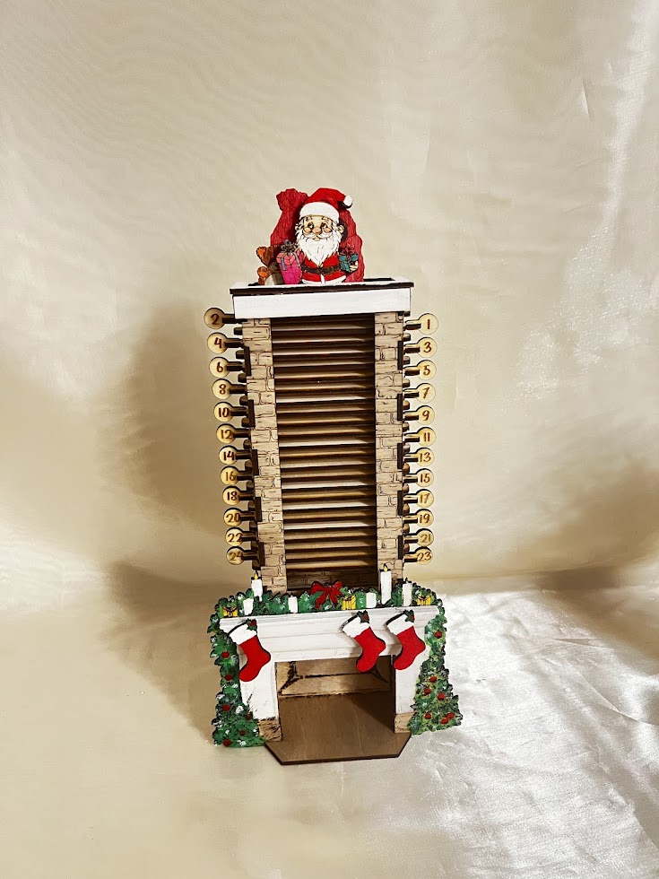 Télapó pottyan a kéménybe, adventi visszaszámláló